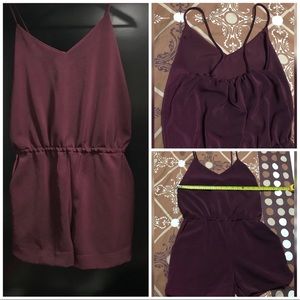 BN Maroon Romper With Side Pockets